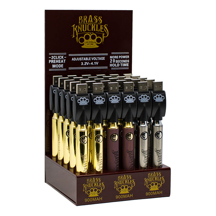 Brass Knuckles 900mAh Adjustable Battery Gold / Silver / Brown