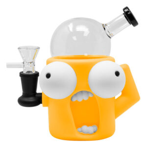 Yellow Quirky Eye-Popping Silicone Bong